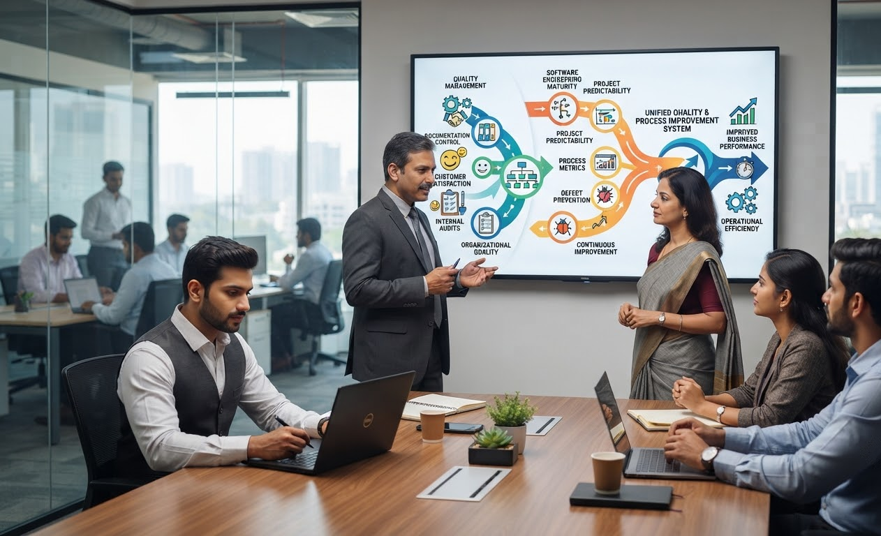 CMMI and ISO 9001 integration for software companies