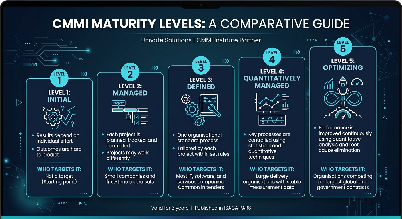 CMMI Lead Appraiser and consulting team from Univate Solutions supporting Indian IT organisations