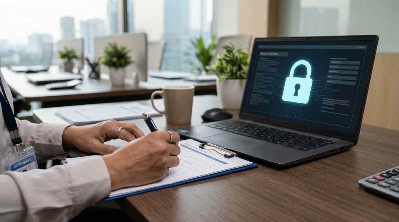 Why Mumbai's Financial Sector Keeps Raising It BFSI team reviewing an information security risk register in a Mumbai office