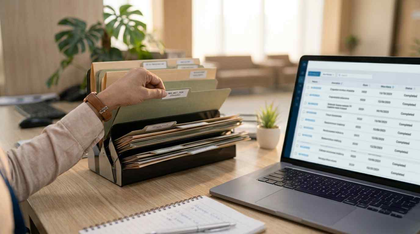 Privacy officer reviewing ISO 27701 privacy management records