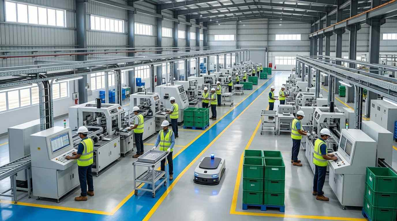 What Changes on the Floor Quality inspector measuring a manufactured component at an inspection bench